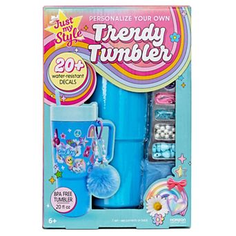 Just My Style Personalize Your Own Tumbler with 20+ Water-Resistant Decals