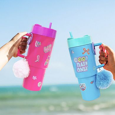 Just My Style Personalize Your Own Tumbler with 20+ Water-Resistant Decals