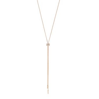 LC Lauren Conrad Rose Gold Tone Long Bolo Necklace