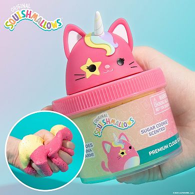 Original Squishmallows Sugar Cookie-Scented Squish Topper Jar - Sienna the Caticorn Premium Cloud Slime