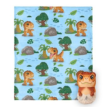 Jurassic Park 2 pc Plush Throw & Pillow Hugger Set