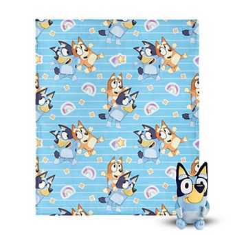 Bluey 2 pc Dance Fun Plush Throw & Pillow Hugger Set