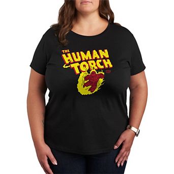 Plus Size Marvel The Fantastic Four The Human Torch Graphic Tee