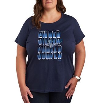 Plus Size Marvel The Fantastic Four Silver Surfer Graphic Tee