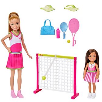 Barbie Stacie & Chelsea Tennis Playset with 2 Dolls, Net & Accessories