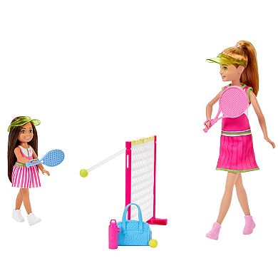 Barbie Stacie & Chelsea Tennis Playset with 2 Dolls, Net & Accessories
