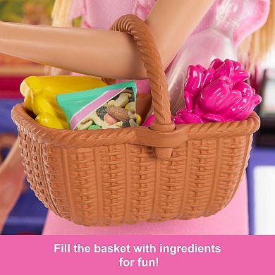Barbie® Malibu at the Market Doll and Playset with 11 Accessories