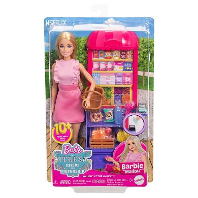 Barbie® Malibu at the Market Doll and Playset with 11 Accessories