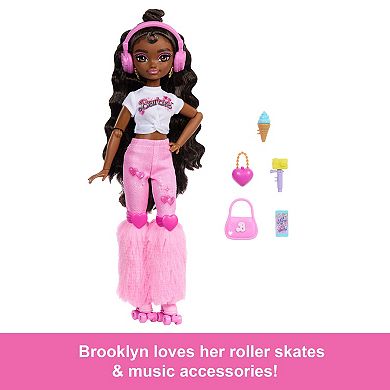 Barbie Brooklyn Roller Skating Fashion Doll with Music & Video Accessories