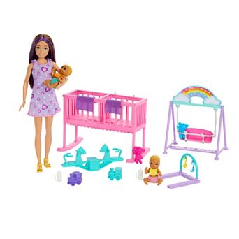 Barbie Skipper Babysitter Doll with Twin Nursery Playset and Accessories