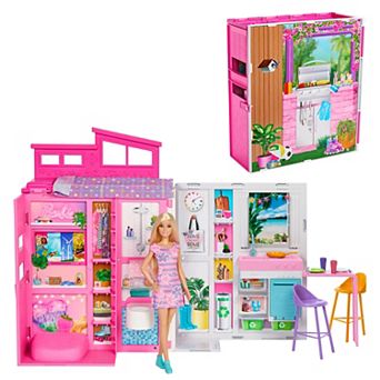 Barbie Getaway Doll House with 4 Play Areas and 11 Decor Accessories