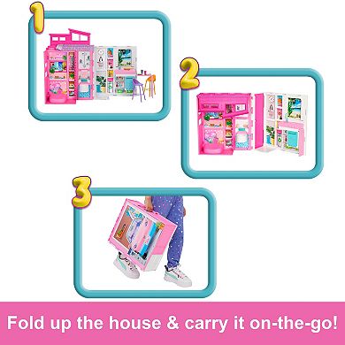 Barbie Getaway Doll House with 4 Play Areas and 11 Decor Accessories