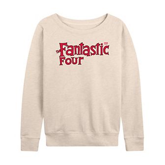 Women's Marvel The Fantastic Four Classic Logo Graphic French Terry Long Sleeve Tee