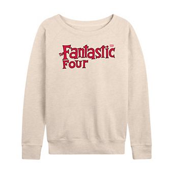 Women's Marvel The Fantastic Four Classic Logo Graphic French Terry Long Sleeve Tee
