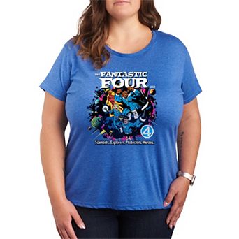 Plus Size Marvel The Fantastic Four Group Graphic Tee