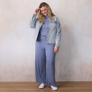 Plus Size LC Lauren Conrad Long Sleeve Boat Neck Tee