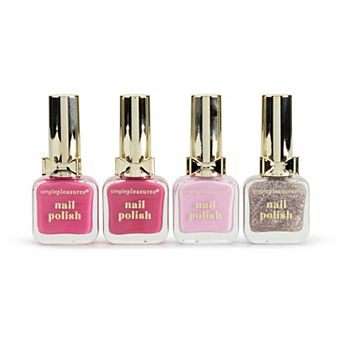 Simple Pleasures 4 pc Bejeweled Nail Polish Set