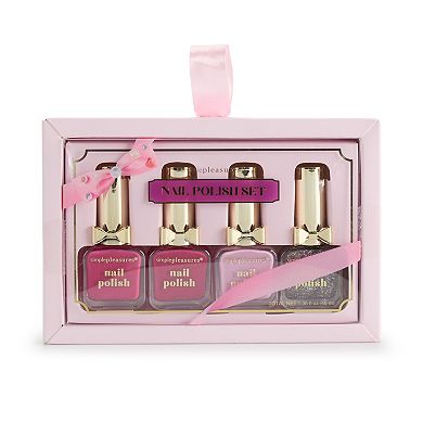Simple Pleasures 4-pc. Bejeweled Nail Polish Set