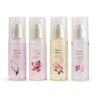 Simple Pleasures 4 pc Floral Body Mist Set