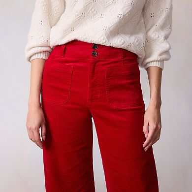 Women's LC Lauren Conrad Wildflower Super High Rise Wide Leg Crop Pants