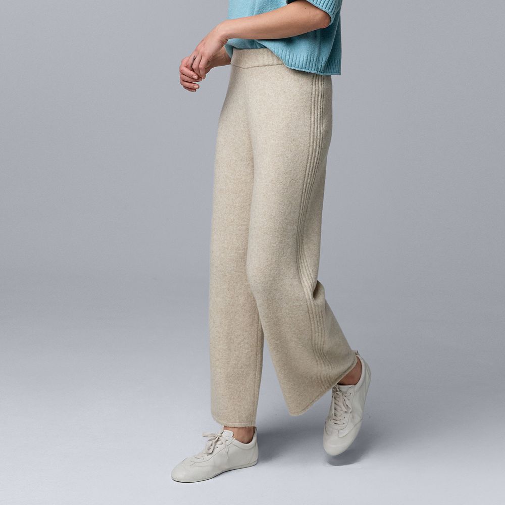 Women's Simply Vera Vera Wang Luxe Cashmere Blend Cable Sweater Pants