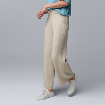 Women's Simply Vera Vera Wang Luxe Cashmere Blend Cable Sweater Pants