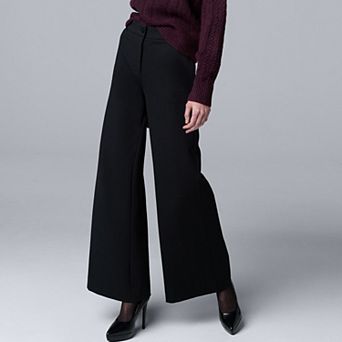 Women's Simply Vera Vera Wang Luxe Ponte Wide Leg Pants
