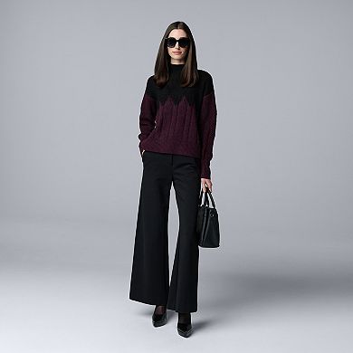 Women's Simply Vera Vera Wang Luxe Ponte Wide Leg Pants