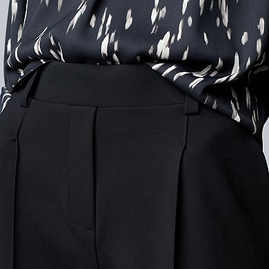 Women's Simply Vera Vera Wang Luxe Ponte Pleat Barrel Leg Pants