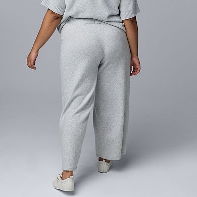 Plus Size Simply Vera Vera Wang Luxe Cashmere Blend Sweater Pants