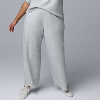 Plus Size Simply Vera Vera Wang Luxe Cashmere Blend Sweater Pants