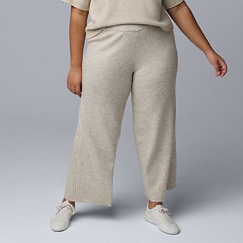Plus Size Simply Vera Vera Wang Luxe Cashmere Blend Sweater Pants