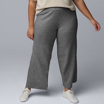 Plus Size Simply Vera Vera Wang Luxe Cashmere Blend Sweater Pants