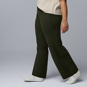 Plus Size Simply Vera Vera Wang Luxe Cashmere Blend Sweater Pants