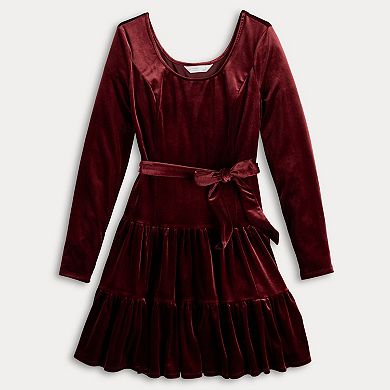 Women's LC Lauren Conrad Velvet Tiered Mini Dress