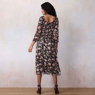 Women's LC Lauren Conrad Shirred Bodice Midi Dress