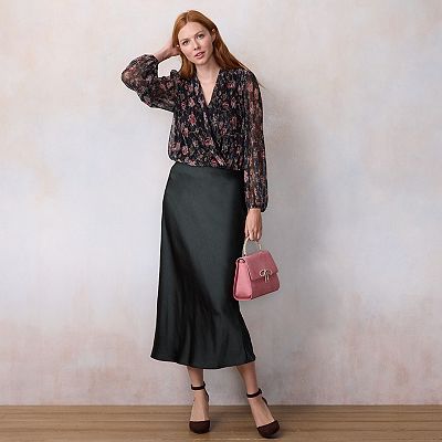 Women's LC Lauren Conrad Midi Slip Skirt