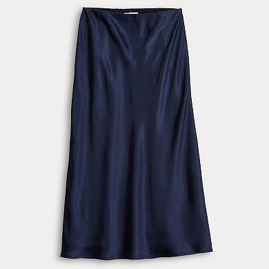 Petite LC Lauren Conrad Midi Slip Skirt