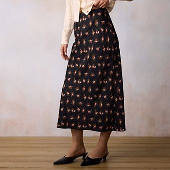 Petite LC Lauren Conrad Midi Slip Skirt