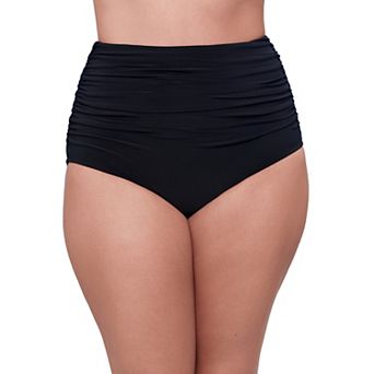 Plus Size Trimshaper Solid Swim Briefs