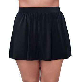 Plus Size Trimshaper Solid Swim Skirts