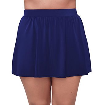 Plus Size Trimshaper Solid Swim Skirts