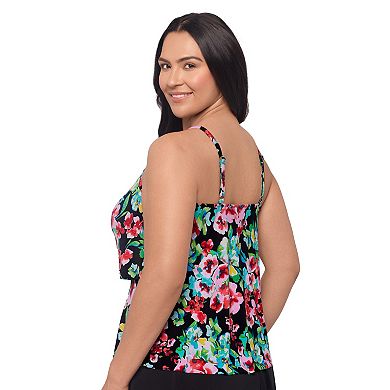 Plus Size Trimshaper Ronnie V-Neck Swim Top