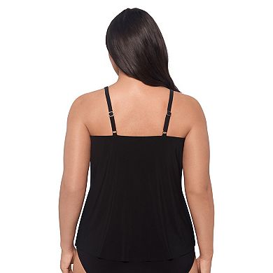 Plus Size Trimshaper V-Neck Swim Top
