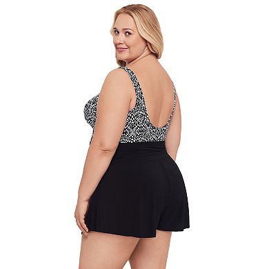 Plus Size Trimshaper V-Neck Swim Top