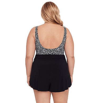 Plus Size Trimshaper V-Neck Swim Top