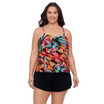 Plus Size Trimshaper Roxy V-Neck Swim Top