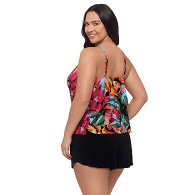 Plus Size Trimshaper Roxy V-Neck Swim Top