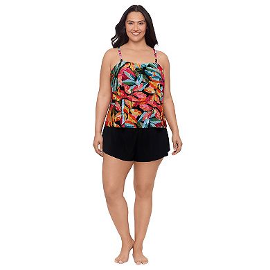 Plus Size Trimshaper Roxy V-Neck Swim Top