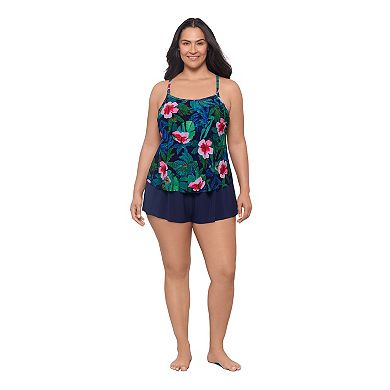 Plus Size Trimshaper Farrah Floral Swim Top